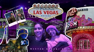 winter break l ep 7 l the vegas strip bellagio foundation show las vegas sign fremont street exp [upl. by Amalea]