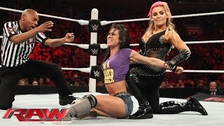 AJ Lee Paige amp Naomi vs The Bella Twins amp Natalya Raw March 30 2015 [upl. by Rizzo]