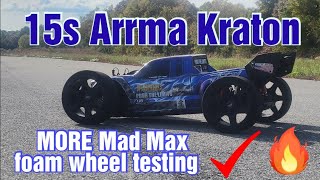 15s Arrma Kraton MORE Testing with the New Mad Max foam wheels newstatusamazingcommentart [upl. by Lrem]