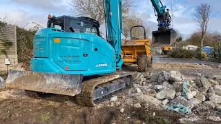 Kobelco SK85MSR7 with SMP Tiltrotator Mark Whitley Group [upl. by Haram]