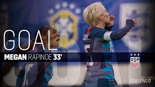 WNT vs England Megan Rapinoe Goal  March 2 2019 [upl. by Rochell848]