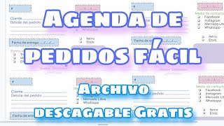 AGENDA DE PEDIDOS Archivo para descargar y llevar tus pedidos de porcelana fria [upl. by Ynnaej]