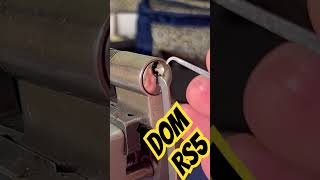 Opening lock DOM RS5 5pin Вскрытие цилиндра DOM rs5 5 пиновый lockpicking [upl. by Kedezihclem914]