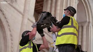 Dippy on Tour Build Norwich Cathedral 2021 [upl. by Yras]