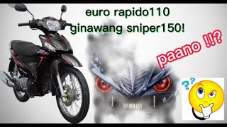 paano magkabit ng sniper 150 owl eye at front panel [upl. by Nolad]