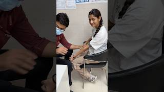 Rakhi ka Blood test karana pada😬  shorts minivlog vlog doctor [upl. by Anitan]