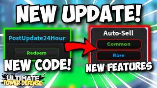 New Code NOW  New Update Tomorrow WITH HARDCORE MODE  Ultimate Tower Defense [upl. by Asirak]