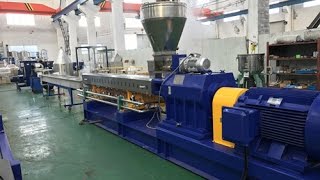 Extrusion Technology Agglomerated PE Film Corotating Twin Screw Extrusion Design Kerke Extruder [upl. by Vallo]