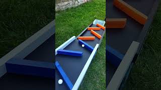 Wooden Marble Track with Ping Pong Balls satisfying marblerun shorts [upl. by Anawait]