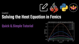 Fenics Tutorial 1D Heat Conduction [upl. by Ailima]