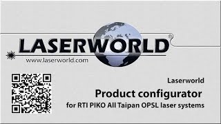 Product configurator for RTI PIKO laser systems  OPSL All Taipan configuration  Laserworld [upl. by Brewer306]