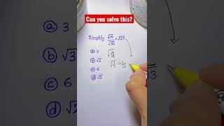 Simplify Square roots in Fractions using Algebraic Properties Math Problem [upl. by Mildrid]