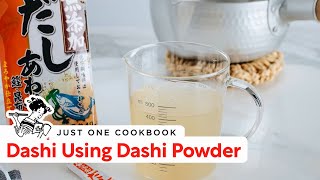 How to Make Dashi Using Dashi Powder だし粉末の使い方 レシピ [upl. by Annirac813]