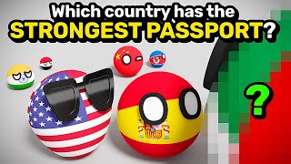 COUNTRIES SCALED BY PASSPORT POWER  Countryballs Animation [upl. by Name]