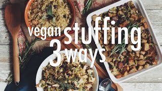 vegan stuffing 3 ways  hot for food [upl. by Grochow]