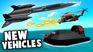 AMAZING NEW VEHICLES Stealth Hovercraft Blackbird and Liberator Heli Ravenfield Best Mods [upl. by Aivekahs806]