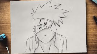 How To Draw Kakashi Hatake  How to Draw Anime Step By Step  Easy Drawing Ideas For Beginners [upl. by Logan]