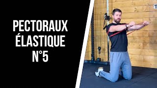 MUSCULATION PECTORAUX AVEC ELASTIQUE N°5  Challenge de moins en moins de récup [upl. by Audly]