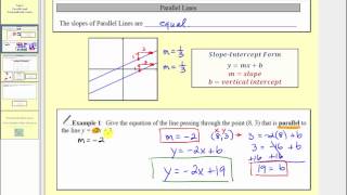 Determining Equations of Parallel and Perpendicular Lines L112 [upl. by Heise551]