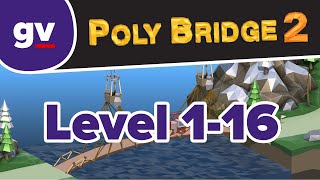 Poly Bridge 2  116 Large Bridge  Walkthrough [upl. by Akyre]