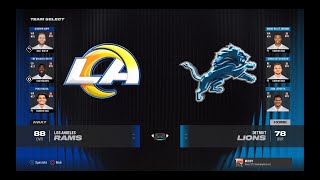 Madden 25 I Regular Season Week 1 I Los Angeles Rams vs Detroit Lions I Gameplay [upl. by Rider]