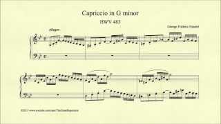 Handel Capriccio in G minor HWV 483 Piano [upl. by Amol]