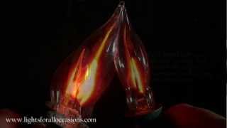 Flicker Flame Replacement Bulbs for C7 String Lights and Candle LampsDemo [upl. by Mayce459]