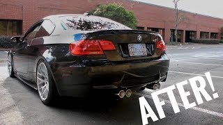 BMW M3 Meisterschaft GT exhaust  before and after [upl. by Arhaz313]