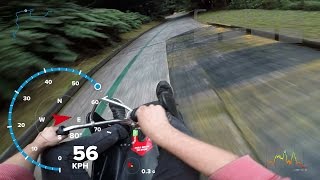 60 Kmh Luge ride speed record Rotorua [upl. by Warila471]