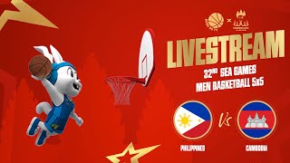 🔴 LIVE  Philippines vs Cambodia  Mens Basketball 5x5  SEA Games 32 Cambodia [upl. by Anitsyrhk]