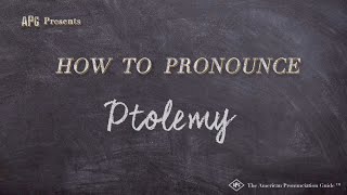 How to Pronounce Ptolemy Real Life Examples [upl. by Teevens]