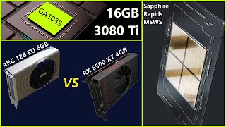 Nvidia 3080 Ti 16GB Sapphire Rapids Xeon W AMD RX 6500 XT vs Intel 128 EU 6GB  Broken Silicon 128 [upl. by Suivatal]