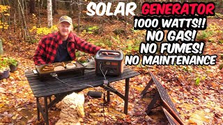 Light 1000 Watt OffGrid Solar Power Station amp Generator Jackery Explorer 1000 amp SolarSaga 100W [upl. by Kaenel810]