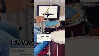 Flam Accent rudiment exercise drum practice drums practice drummer drumlessons learndrums [upl. by Ajiam503]