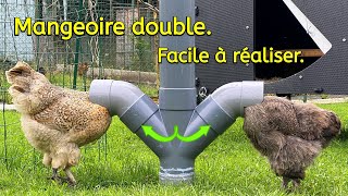 Mangeoire double entrées facile à réaliser Mangeoire poule PVC [upl. by Shyamal]