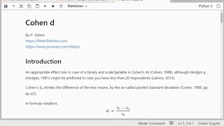 Python  Cohen d for independent samples ttest [upl. by Lila48]