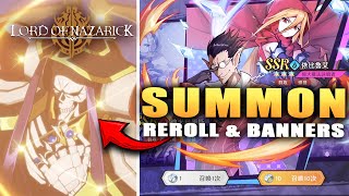 OVERLORD LORD OF NAZARICK REROLL SUMMONS amp HOW BANNERS WORK global soon [upl. by Acilgna]