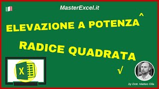 MasterExcelit  Tutorial i Calcoli con Excel parte 2  Elevazione a Potenza e Radice Quadrata [upl. by Inna]