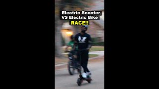 E Bike VS Electric Scooter RACE WHAT HAPPENS Varla EScooter VS Himiway Electric Bike shorts [upl. by Azeret]