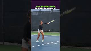 LEYLAH FERNANDEZ MINI TENNIS WARM UP tennis shorts [upl. by Botti]