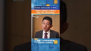 Chinese ambassador to WTO China always prefers winwin outcomes [upl. by Ellertal]