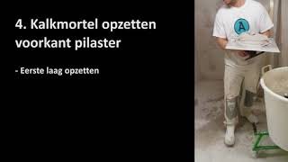 4 Pilaster berapen met kalkmortel traditioneel [upl. by Schweiker]