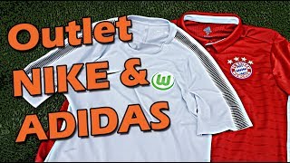 CAMISETAS de FÚTBOL en OUTLETS NIKE amp ADIDAS [upl. by Pathe216]