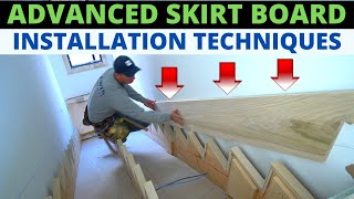 Stair Skirt Board Installation Master Class  An In Depth Guide [upl. by Nnylireg]