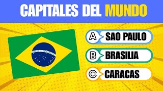 ¿Cuánto sabes de Geografía 🌎 Adivina las capitales del Mundo  Trivia de Cultura General en español [upl. by Bland]