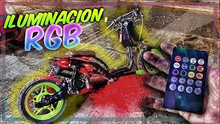 INSTALACION DE LUZ LED PARA MOTOCICLETA RGB CON CONTRLOL [upl. by Frechette310]