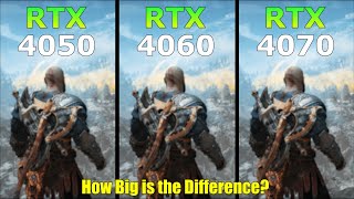 RTX 4050 vs RTX 4060 vs RTX 4070 Laptop  Test in 5 Games  How Big is the Difference [upl. by Oratnek]