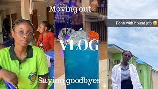 Vlog MOVING OUTLast days of housemanshipsaying goodbyesnext phase [upl. by Anahpos368]