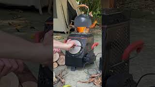 amazing woodstove burn fresh leaves like smokeless fuelwoodstove outdoorstove cookingstove [upl. by Babita]