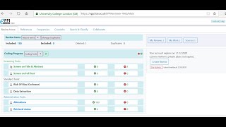 Creating and setting up a systematic review in EPPIReviewer Web [upl. by Molini]